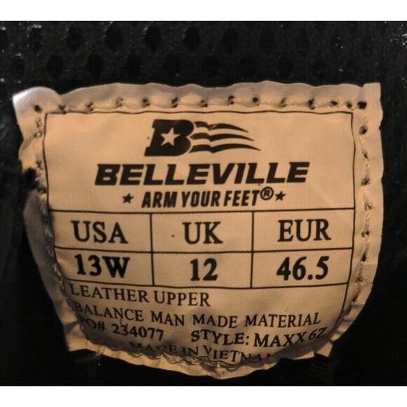 Belleville Tactical Research Maximalist Men Boots MAXX6Z Black Leather 6" 13W - Picture 10 of 10